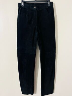 VINTAGE Black Pia Rucci Suede Pants Sz 12